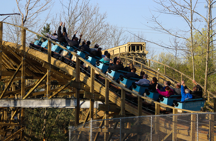 The new for 2017 Mystic Timbers Wooden Rollercoaster at Kings Island, Kings island, Ohio