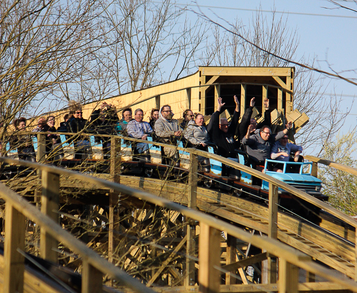 The new for 2017 Mystic Timbers Wooden Rollercoaster at Kings Island, Kings island, Ohio