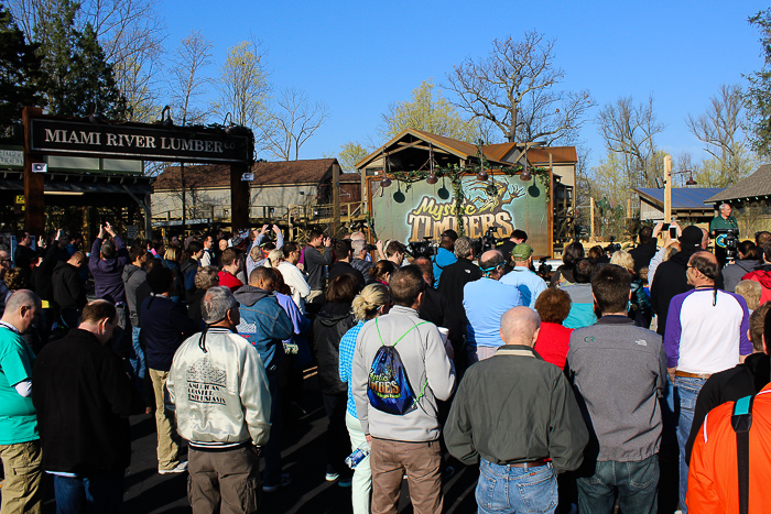 The new for 2017 Mystic Timbers Wooden Rollercoaster at Kings Island, Kings island, Ohio