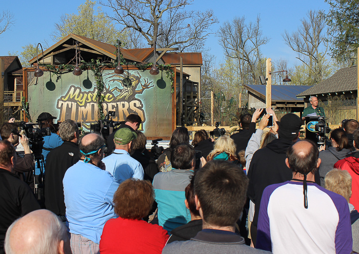 The new for 2017 Mystic Timbers Wooden Rollercoaster at Kings Island, Kings island, Ohio