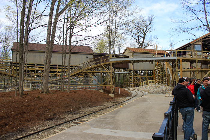 The new for 2017 Mystic Timbers Wooden Rollercoaster at Kings Island, Kings island, Ohio