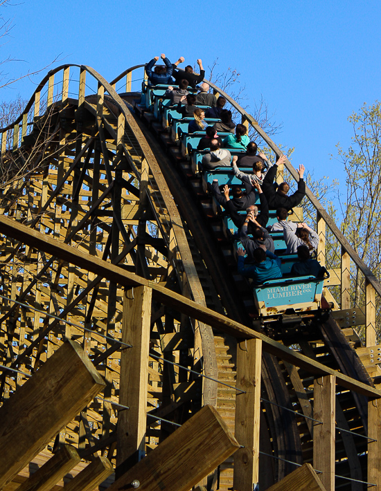 The new for 2017 Mystic Timbers Wooden Rollercoaster at Kings Island, Kings island, Ohio