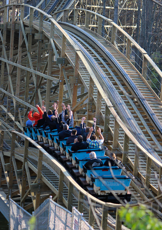 The new for 2017 Mystic Timbers Wooden Rollercoaster at Kings Island, Kings island, Ohio