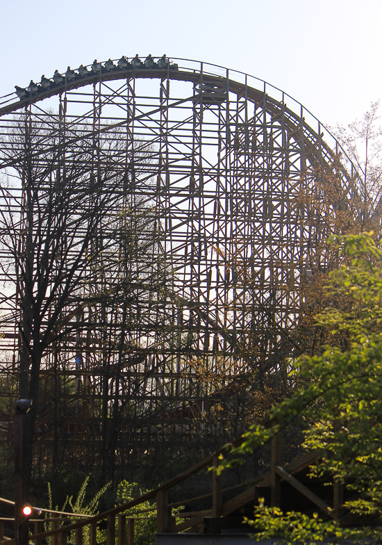 The new for 2017 Mystic Timbers Wooden Rollercoaster at Kings Island, Kings island, Ohio