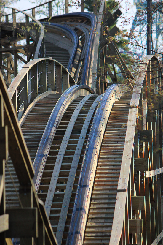 The new for 2017 Mystic Timbers Wooden Rollercoaster at Kings Island, Kings island, Ohio