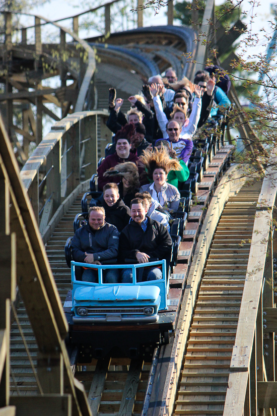 The new for 2017 Mystic Timbers Wooden Rollercoaster at Kings Island, Kings island, Ohio