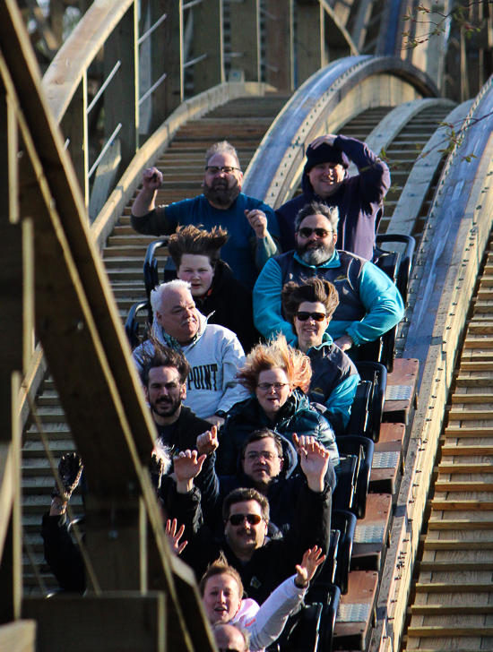 The new for 2017 Mystic Timbers Wooden Rollercoaster at Kings Island, Kings island, Ohio