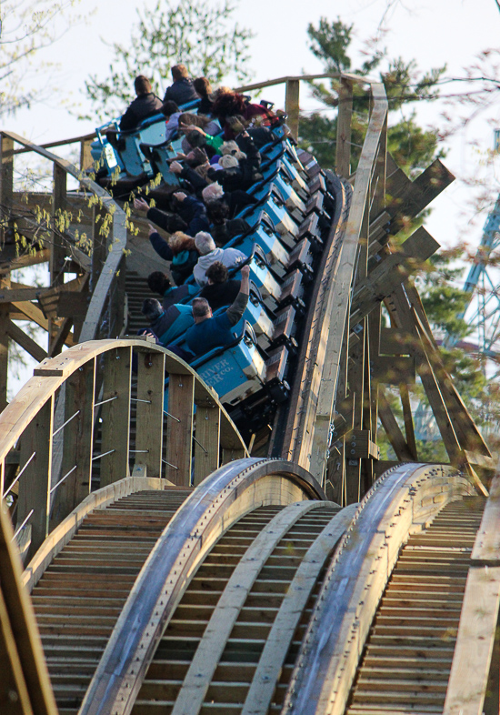 The new for 2017 Mystic Timbers Wooden Rollercoaster at Kings Island, Kings island, Ohio