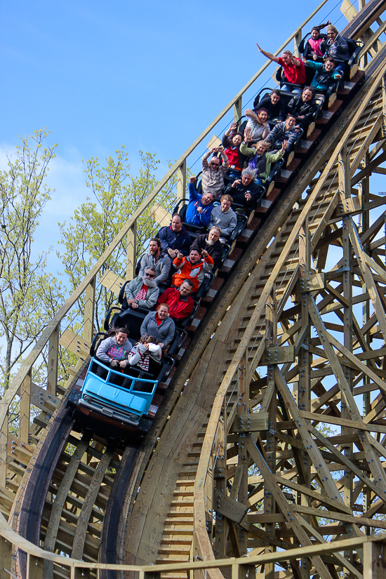 The new for 2017 Mystic Timbers Wooden Rollercoaster at Kings Island, Kings island, Ohio