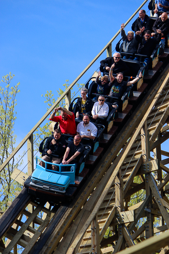 The new for 2017 Mystic Timbers Wooden Rollercoaster at Kings Island, Kings island, Ohio