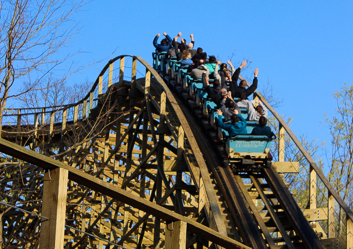 The new for 2017 Mystic Timbers Wooden Rollercoaster at Kings Island, Kings island, Ohio