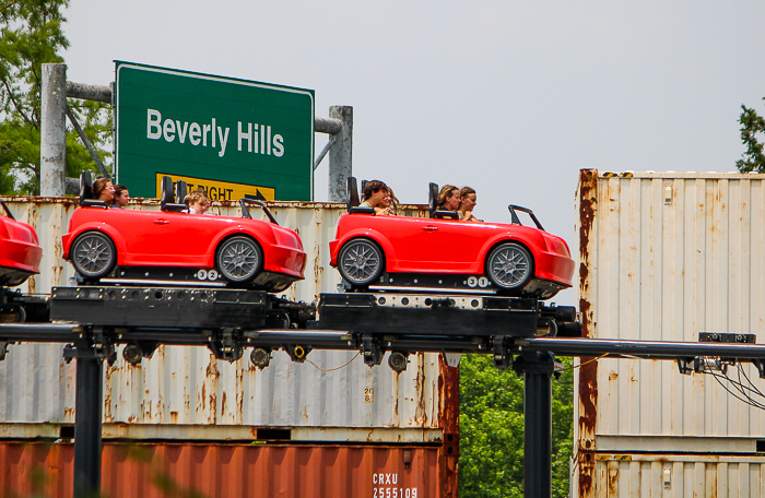 The Backlot Stunt Coaster Rollercoaster at Kings Island, Kings island, Ohio