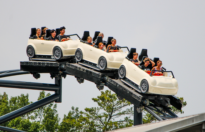 The Backlot Stunt Coaster rollercoaster at Kings Island, Kings island, Ohio