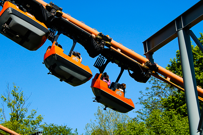 The Arrow Dynamics designed Bat suspended rollercoaster at Kings Island, Kings island, Ohio