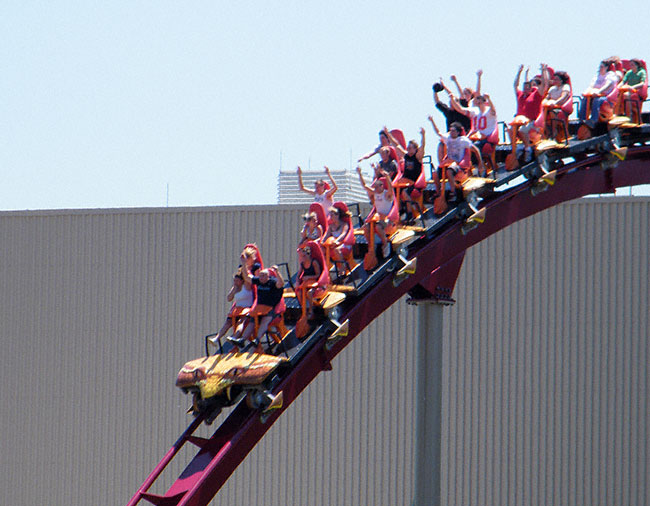 The new for 2009 Diamondback Roller Coaster at Kings Island, Kings Mills, Ohio