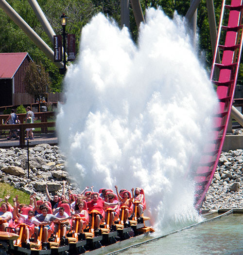 The new for 2009 Diamondback Roller Coaster at Kings Island, Kings Mills, Ohio
