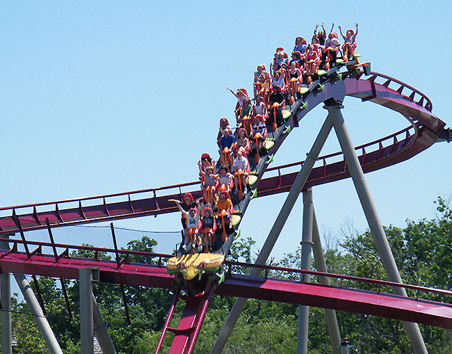 The new for 2009 Diamondback Roller Coaster at Kings Island, Kings Mills, Ohio
