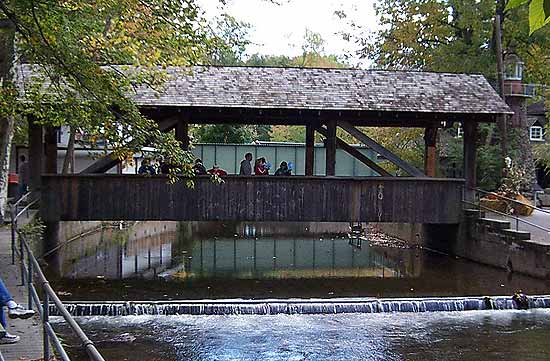 One of the covered bridges at Knoebels Amusement Resort