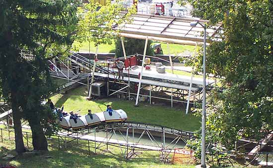 The High Speed Thrill Coaster from the Skyride at Knoebels Amusement Resort