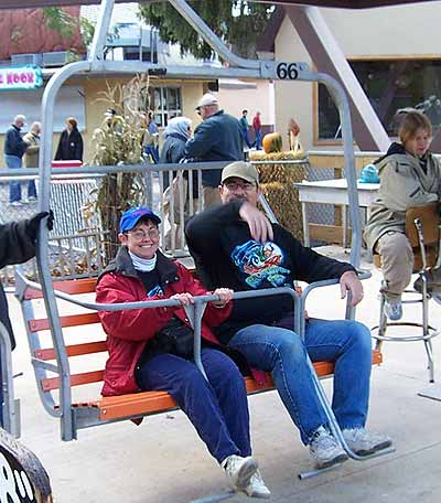 Robert & Peggy Ulrich on Knoebels Skyride