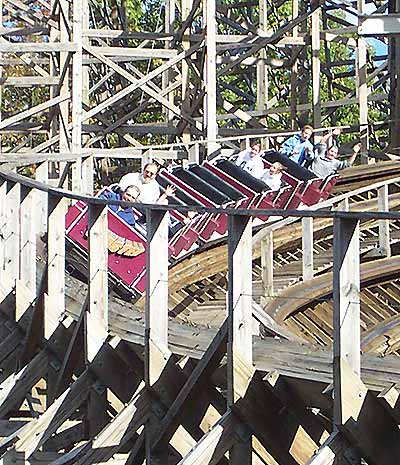 The Twister Rollercoaster at Knoebels Amusement Resort