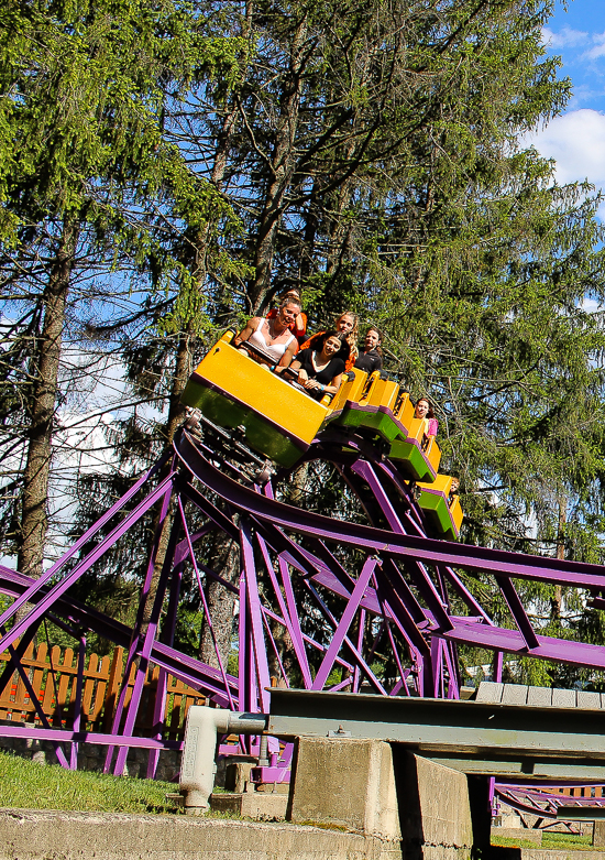 The Kozmo's Kurves Roller Coaster at Knoebels Amusement Resort, Elysburg, Pennsylvania