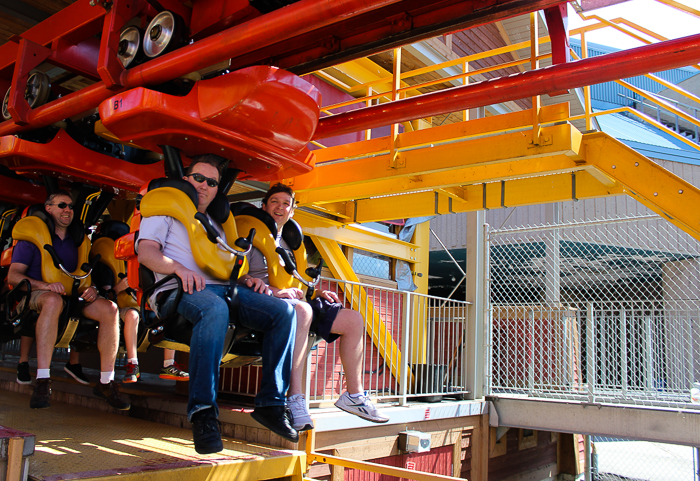 The Ednor L'attaque rollercoaster at La Ronde, Montreal, Quebec