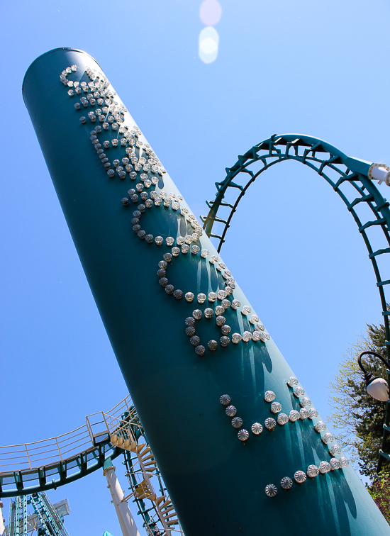 The Le Boomerang Rollercoaster at La Ronde, Montreal, Quebec