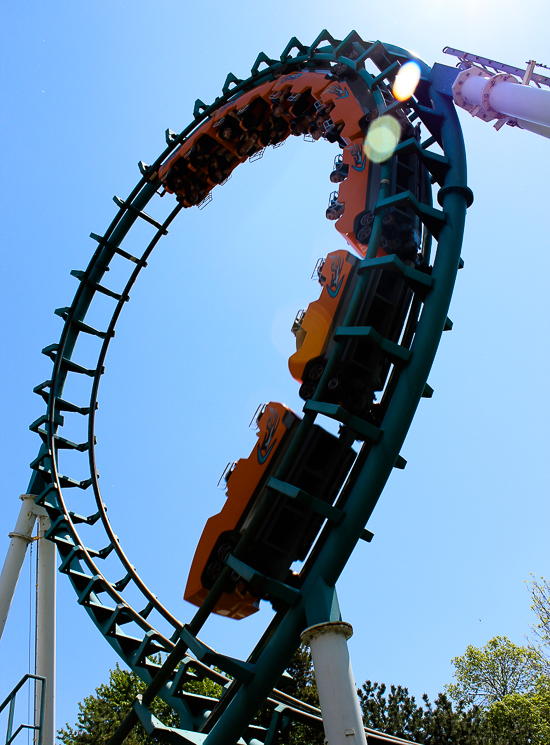 The Le Boomerang Rollercoaster at La Ronde, Montreal, Quebec