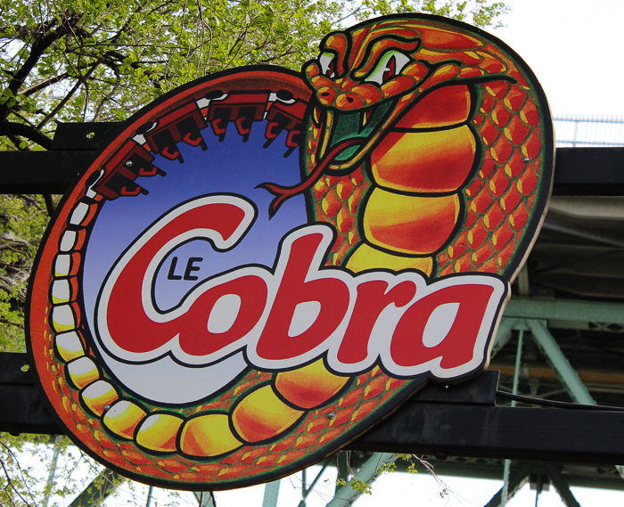 The Le Cobra rollercoaster at La Ronde, Montreal, Quebec