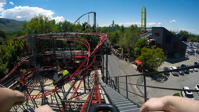 The Spider roller coaster at Lagoon Amusement Park, Farmington, Utah