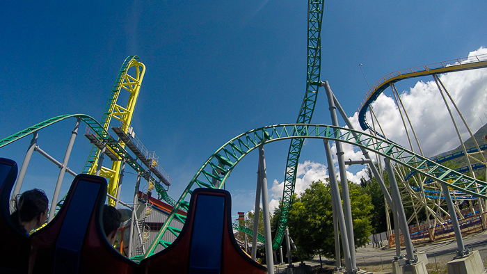 The Wicked roller coaster at Lagoon Amusement Park, Farmington, Utah