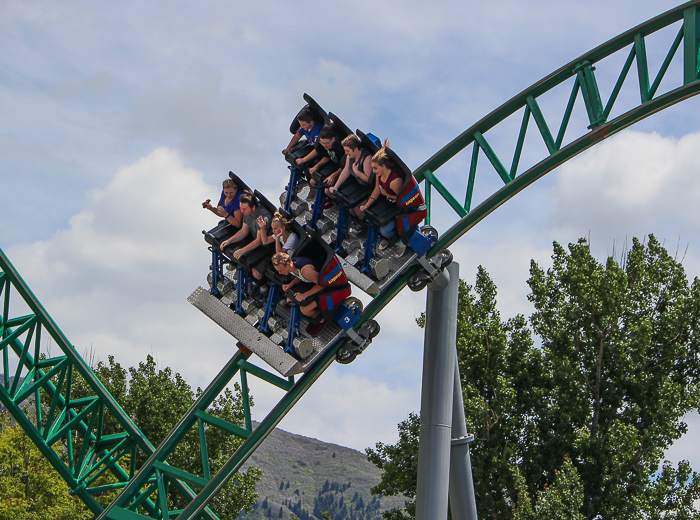 The Wicked roller coaster at Lagoon Amusement Park, Farmington, Utah