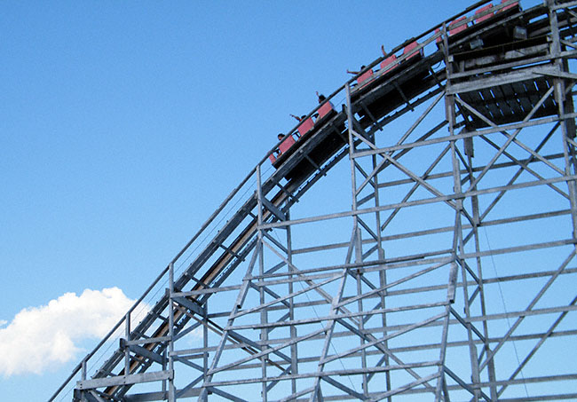 The Wildcat Coaster at Lake Compounce, Bristol, Connecticut