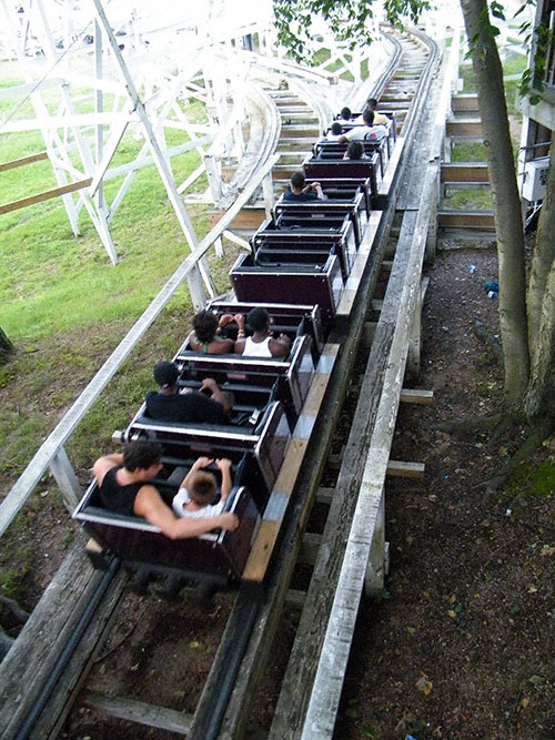 The Wildcat Coaster at Lake Compounce, Bristol, Connecticut