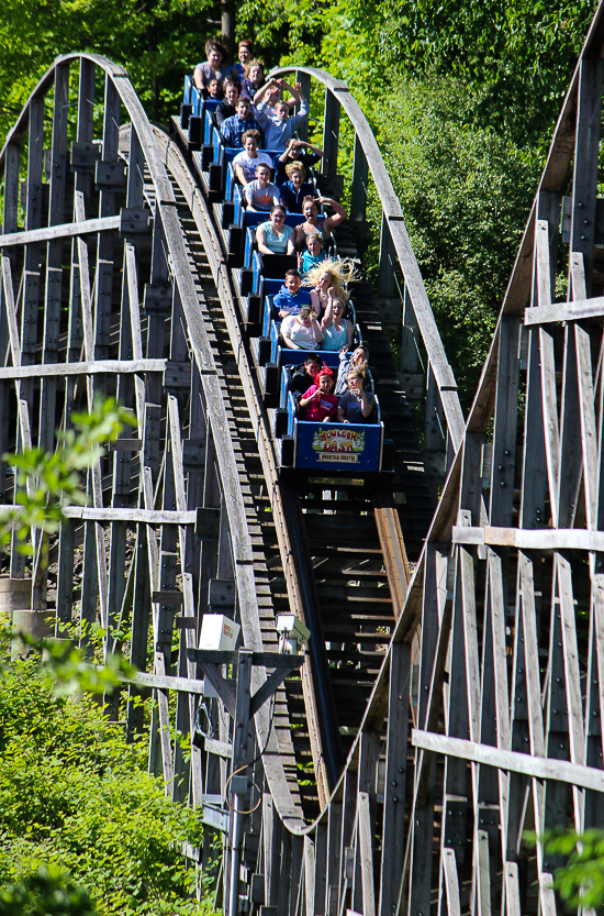 The Boulder Dash roller coaster at Lake Compounce Amusement Park, Bristol, Connecticut