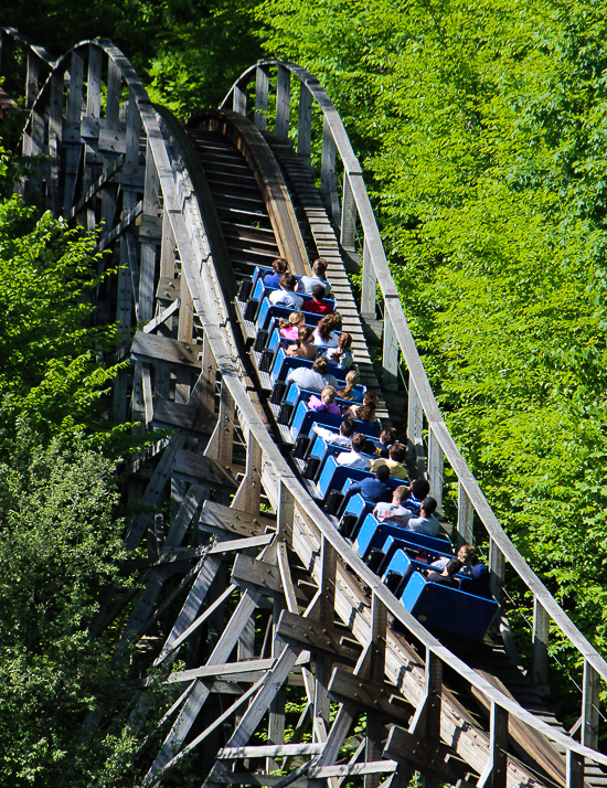 The Boulder Dash roller coaster at Lake Compounce Amusement Park, Bristol, Connecticut