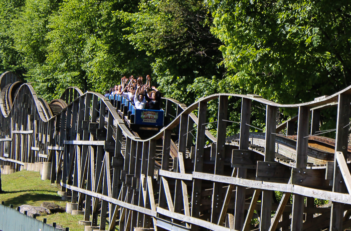 The Boulder Dash roller coaster at Lake Compounce Amusement Park, Bristol, Connecticut