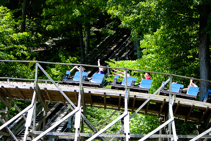 The Boulder Dash roller coaster at Lake Compounce Amusement Park, Bristol, Connecticut