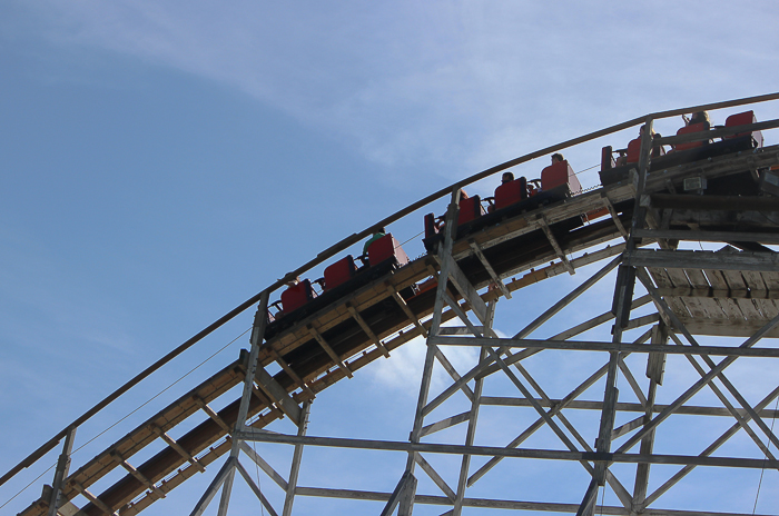 The Wildcat Roller Coaster at Lake Compounce Amusement Park, Bristol, Connecticut