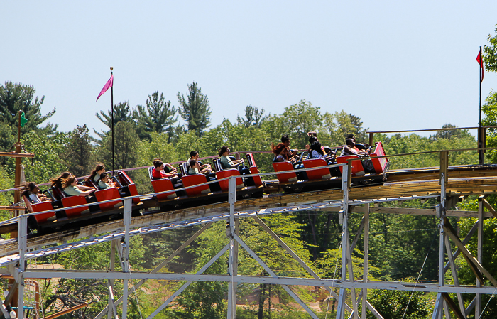 The Wildcat wooden roller coaster at Lake Compounce Amusement Park, Bristol, Connecticut