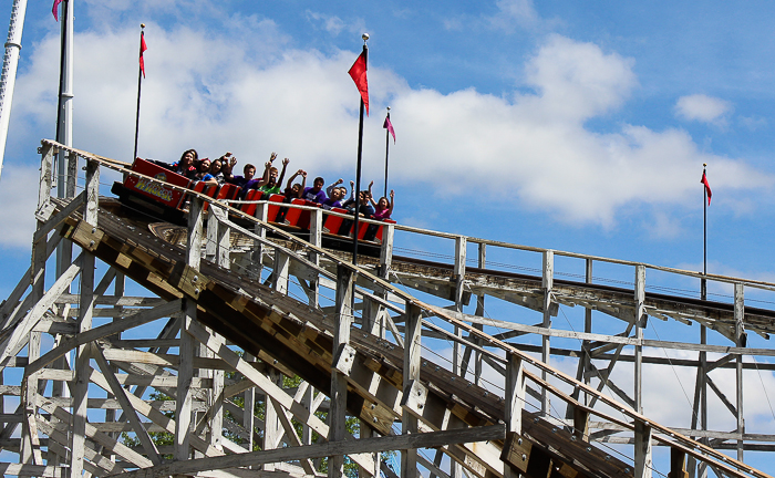 The Wildcat roller coaster at Lake Compounce Amusement Park, Bristol, Connecticut