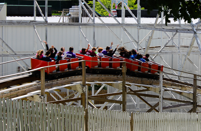 The Wildcat roller coaster at Lake Compounce Amusement Park, Bristol, Connecticut