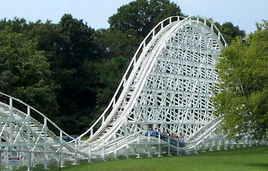 The Cannon Ball Rollercoaster at Lake Winnepesaukah, Rossville, Georgia