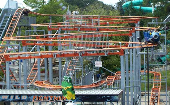 The Wild Lightnin' Rollercoaster at Lake Winnepesaukah, Rossville, Georgia