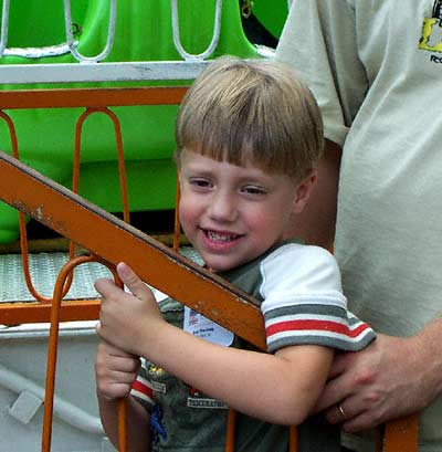 The Bond Getting Ready To Ride The Wacky Worm at Lake Winnepesaukah, Rossville, Georgia