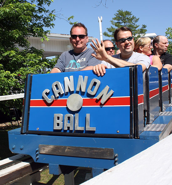 The Cannon Ball Roller Coaster at Lake Winnepesaukah Amusement Park, Rossville, Georgia