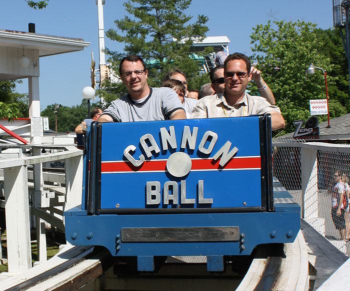 The Cannon Ball Roller Coaster at Lake Winnepesaukah Amusement Park, Rossville, Georgia