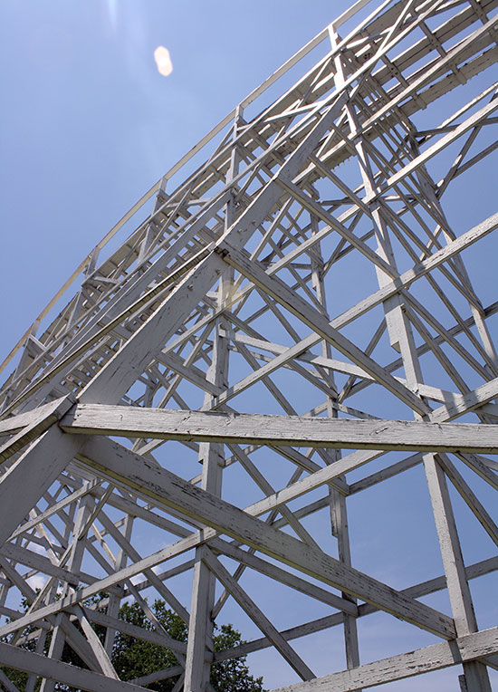 The Cannon Ball Roller Coaster at Lake Winnepesaukah Amusement Park, Rossville, Georgia