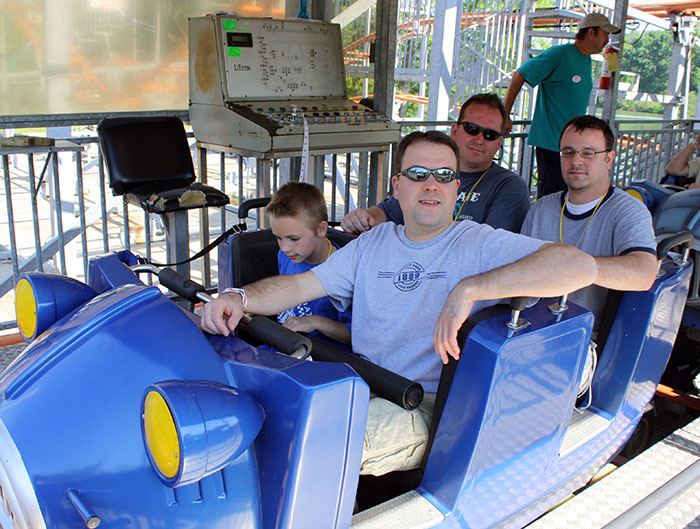 The Wild Lightnin Roller Coaster at Lake Winnepesaukah Amusement Park, Rossville, Georgia